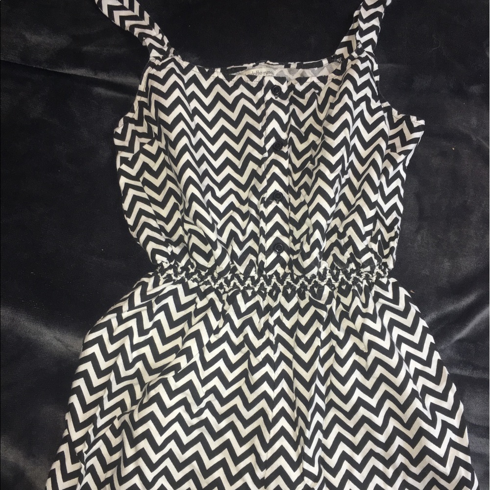 ROMPER Chevron Black & White
